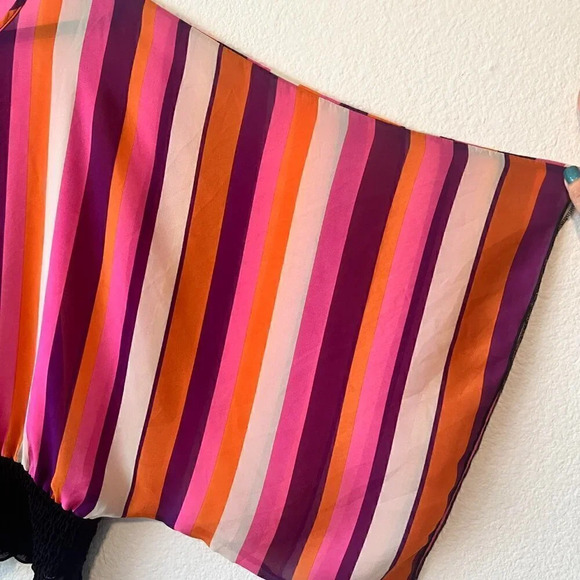 LoveJ Sheer Blouson with Batwing sleeves Size 2X - Picture 6 of 7